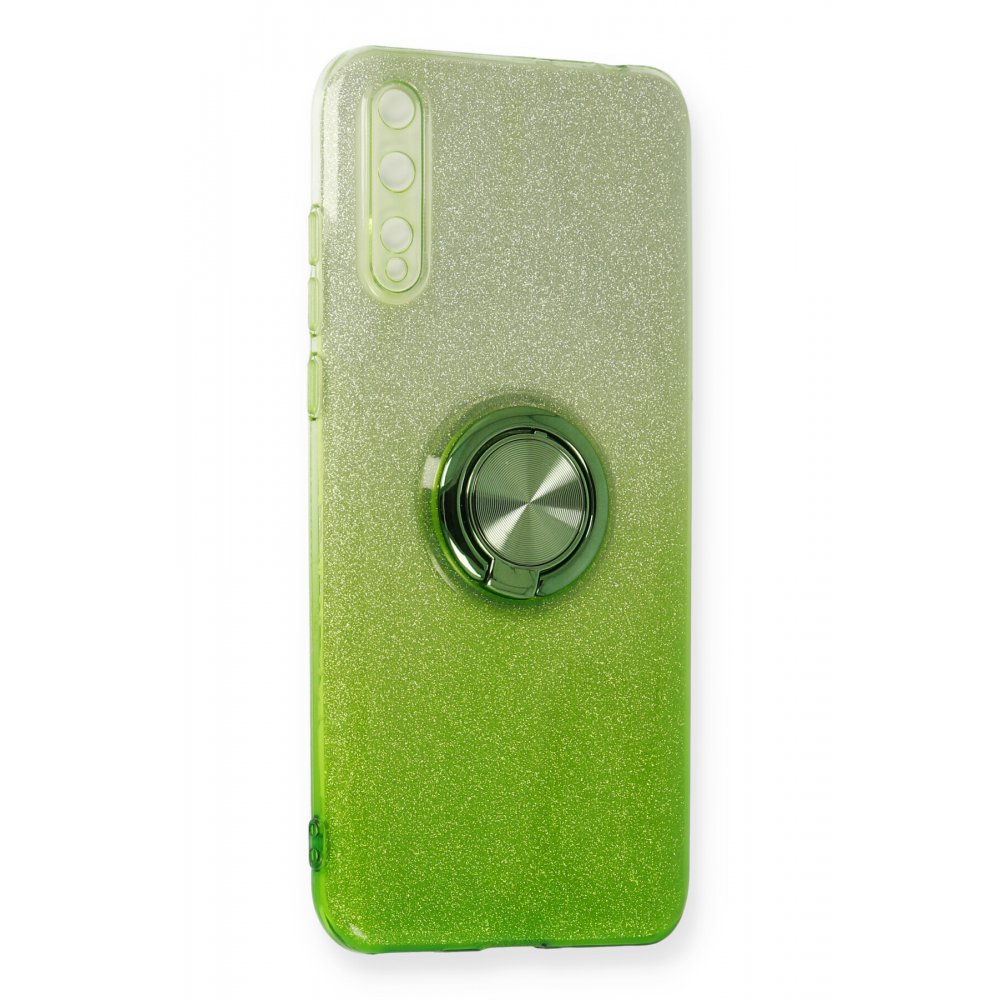 Huawei Y8P Kılıf Simli Yüzüklü Silikon - Yeşil Huawei Y8P Kılıf Simli Yüzüklü Silikon - Yeşil