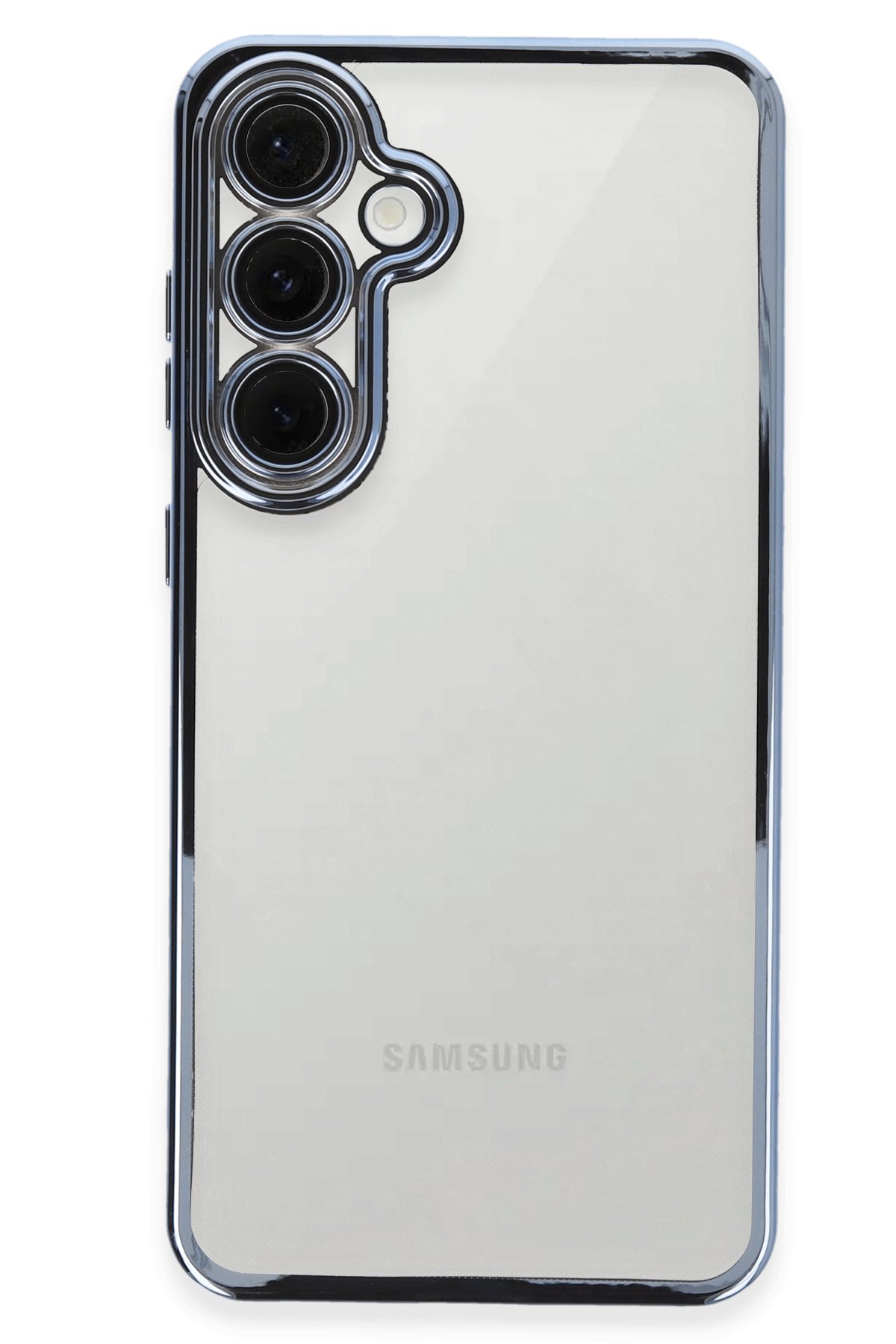  Samsung Galaxy S24 FE Kılıf Razer Lensli Silikon - Açık Mavi