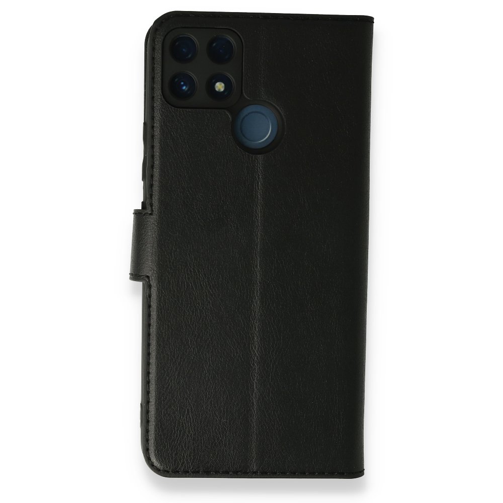 Realme C25 Kılıf Trend S Plus Kapaklı Kılıf - Siyah  Realme C25 Kılıf Trend S Plus Kapaklı Kılıf - Siyah