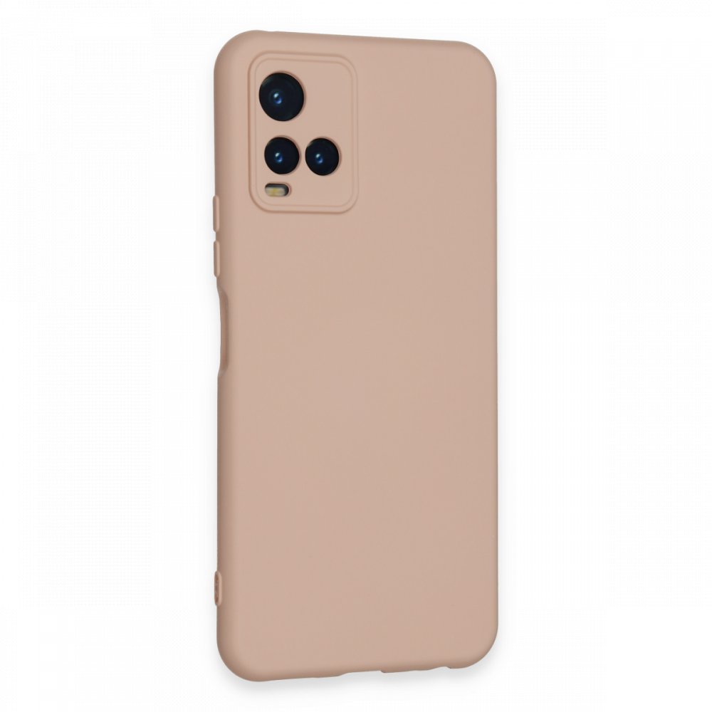  Vivo Y33S Kılıf Nano içi Kadife Silikon - Pudra