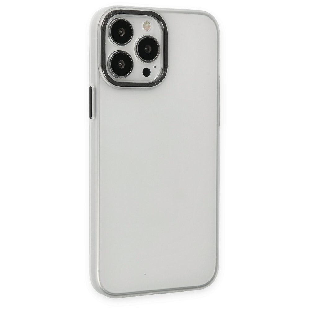  iPhone 14 Pro Max Kılıf Modos Metal Kapak - Şeffaf