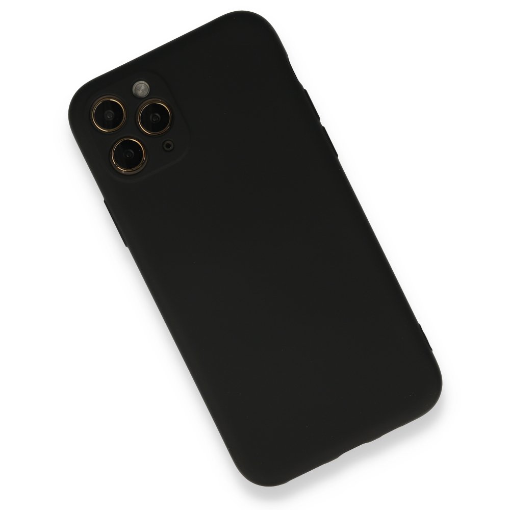  iPhone 11 Pro Kılıf Nano içi Kadife Silikon - Siyah