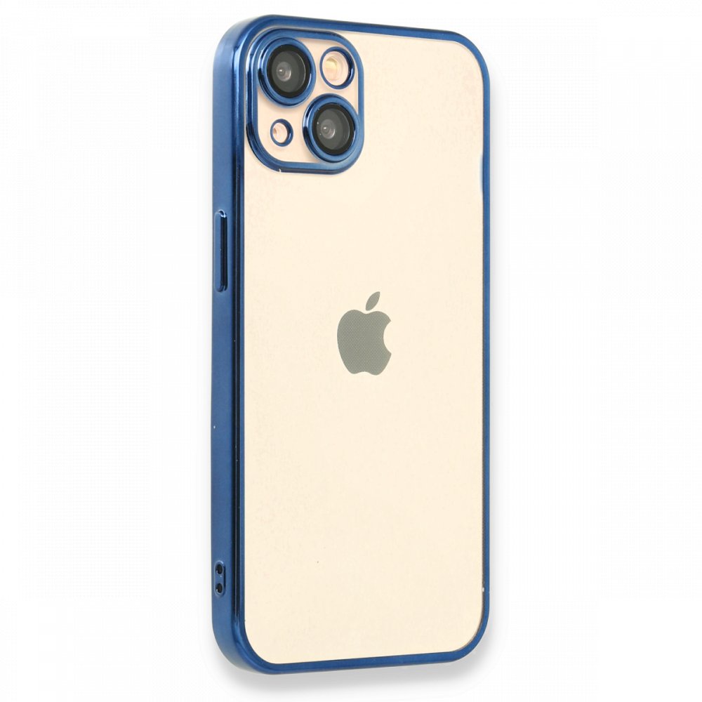  iPhone 14 Plus Kılıf Razer Lensli Silikon - Açık Mavi