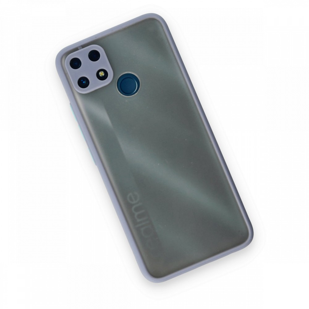 Realme C25 Kılıf Montreal Silikon Kapak - Gri Realme C25 Kılıf Montreal Silikon Kapak - Gri