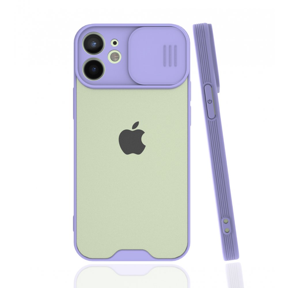 iPhone 12 Mini Kılıf Platin Kamera Koruma Silikon - Lila iPhone 12 Mini Kılıf Platin Kamera Koruma Silikon - Lila