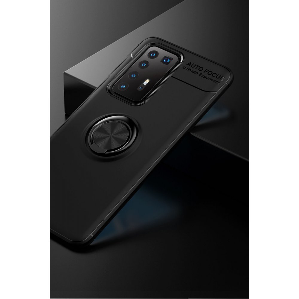 Huawei P40 Pro Kılıf Range Yüzüklü Silikon - Siyah Huawei P40 Pro Kılıf Range Yüzüklü Silikon - Siyah