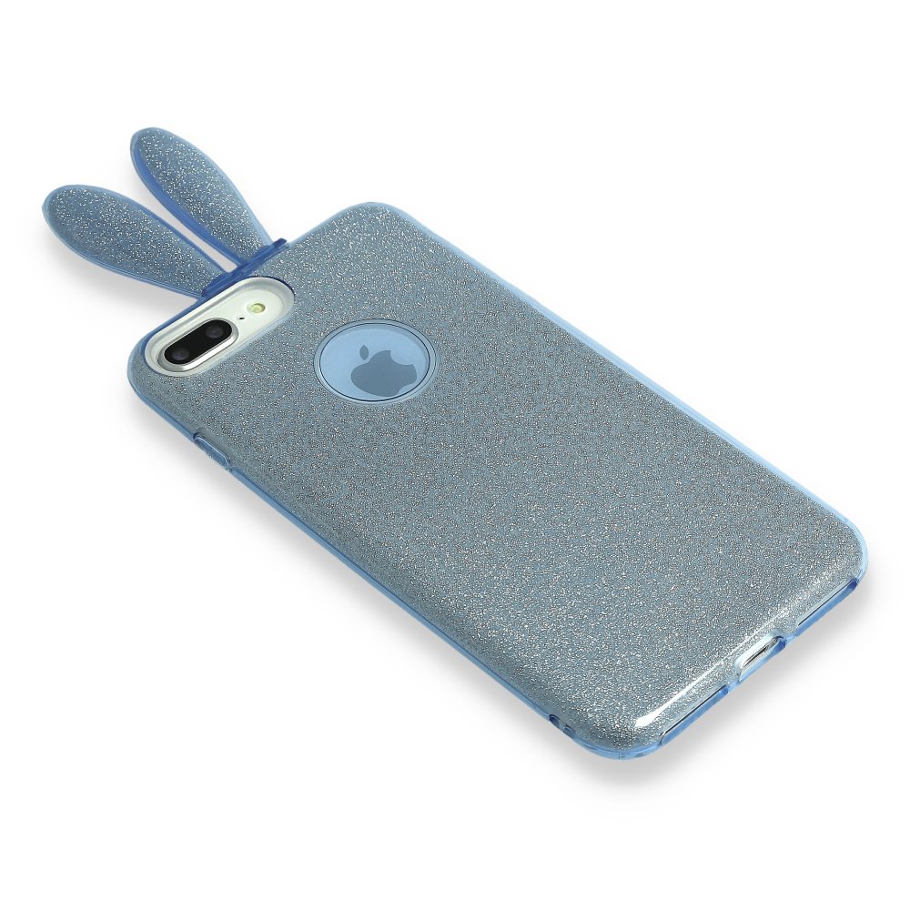  Samsung Galaxy S9 Kılıf Rabbit Simli Silikon - Turkuaz