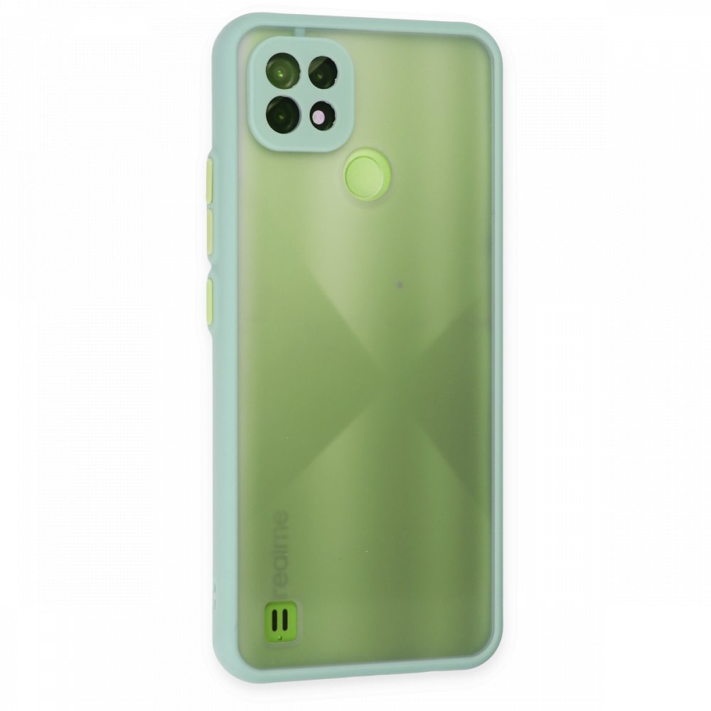 Realme C21 Kılıf Montreal Silikon Kapak - Turkuaz  Realme C21 Kılıf Montreal Silikon Kapak - Turkuaz