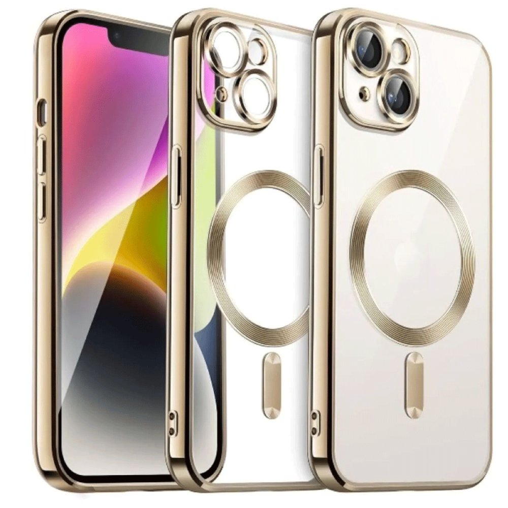  iPhone 15 Kılıf Kross Magneticsafe Kapak - Gold