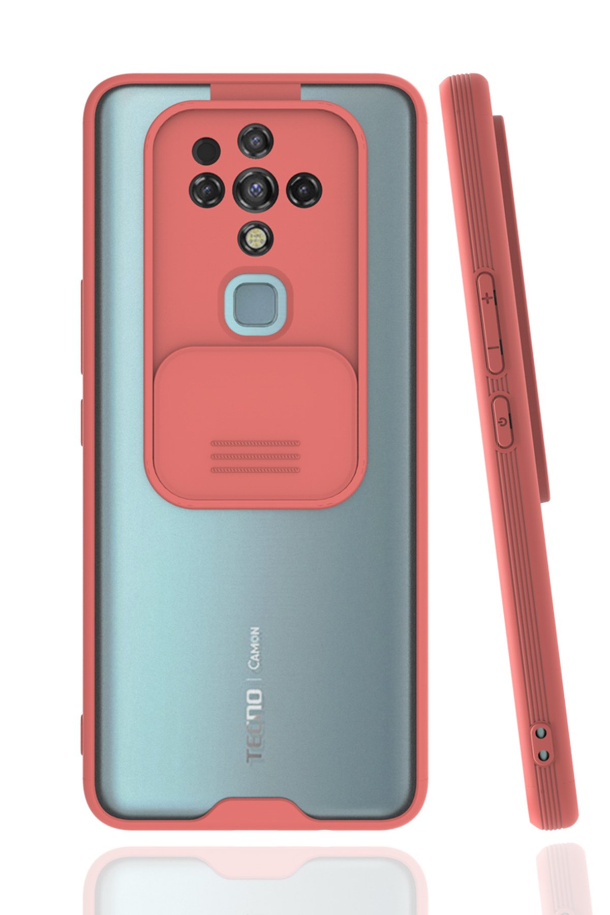 Tecno Camon 16 Kılıf Platin Kamera Koruma Silikon - Pembe  Tecno Camon 16 Kılıf Platin Kamera Koruma Silikon - Pembe