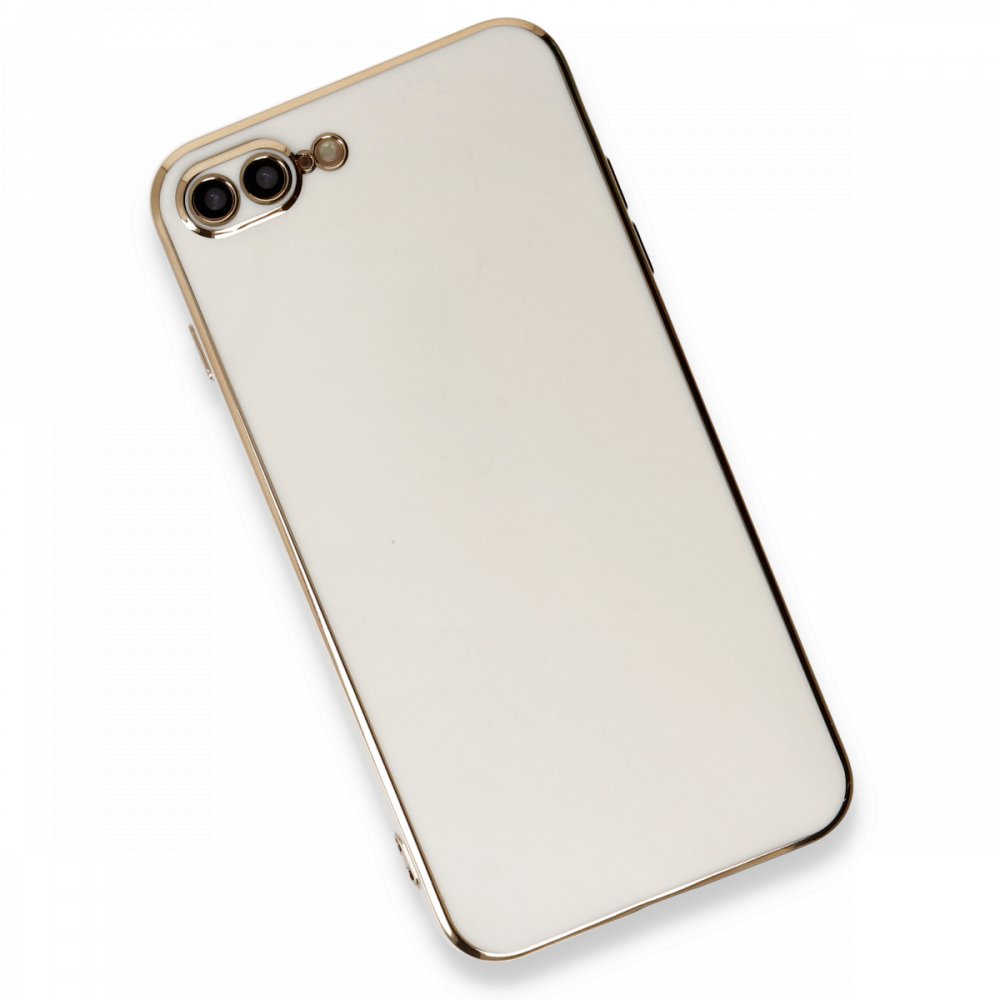 iPhone 8 Plus Kılıf Volet Silikon - Beyaz iPhone 8 Plus Kılıf Volet Silikon - Beyaz