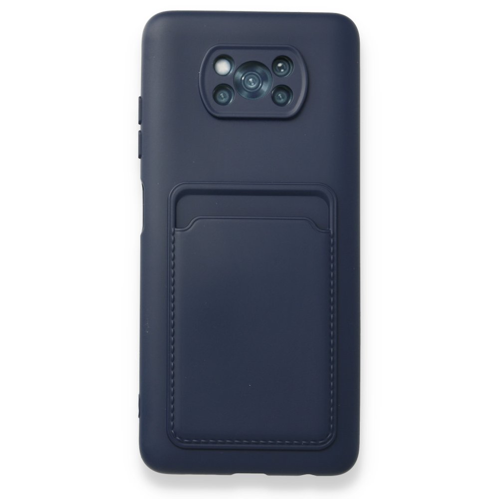  Xiaomi Pocophone X3 Pro Kılıf Kelvin Kartvizitli Silikon - Lacivert