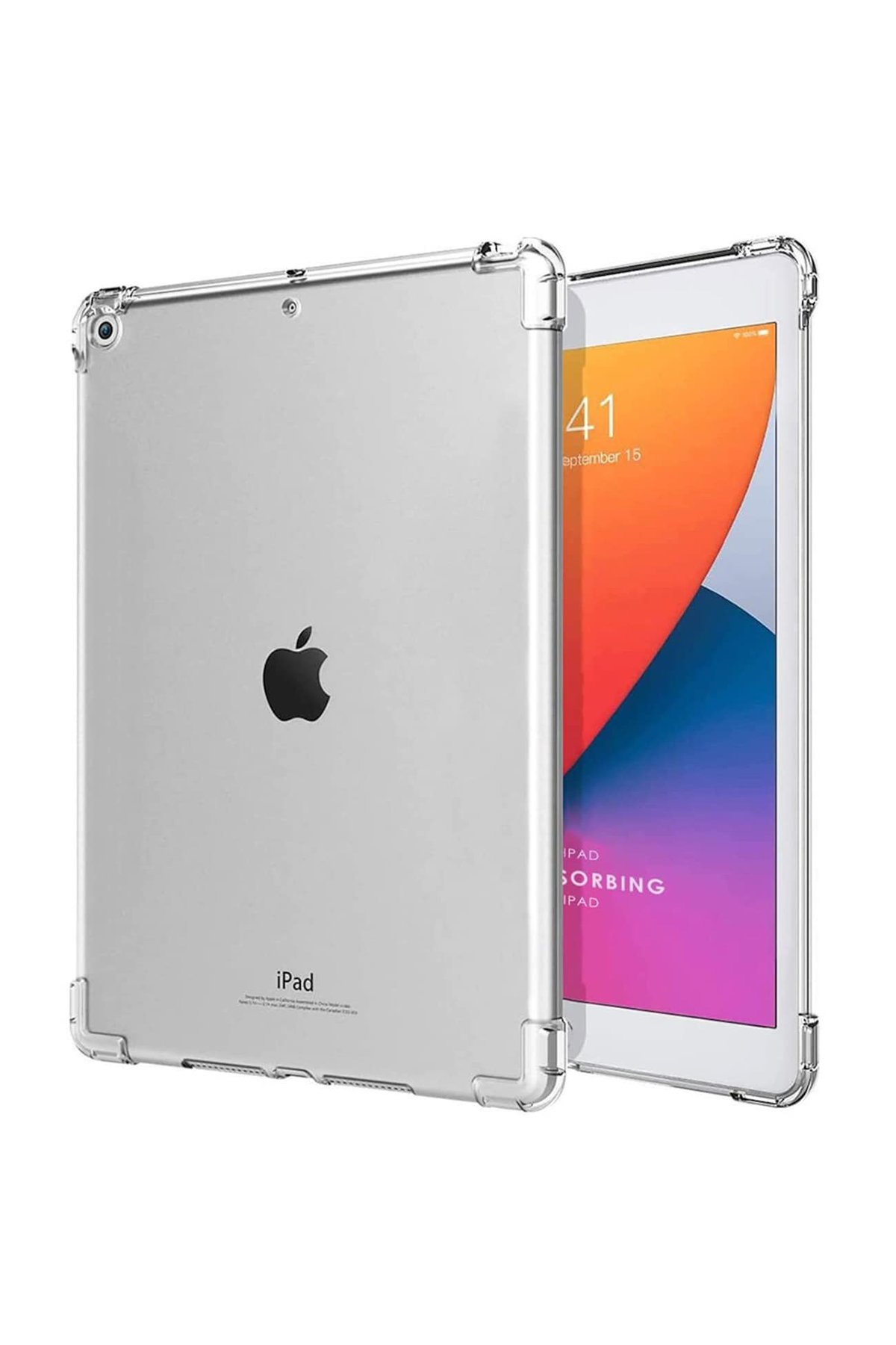  iPad Air 2 9.7 Kılıf Anti Şeffaf Tablet Silikon - Şeffaf