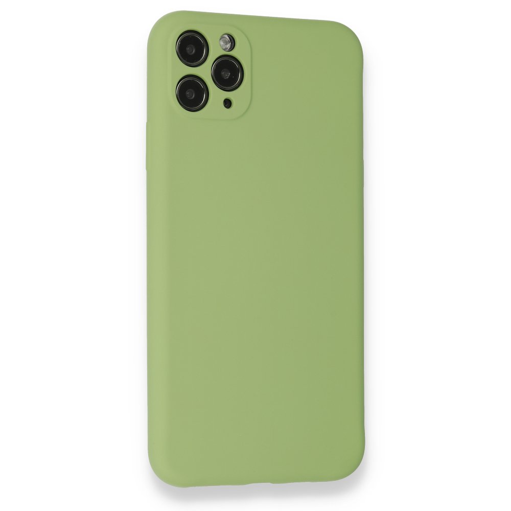  iPhone 11 Pro Max Kılıf Nano içi Kadife Silikon - Yeşil