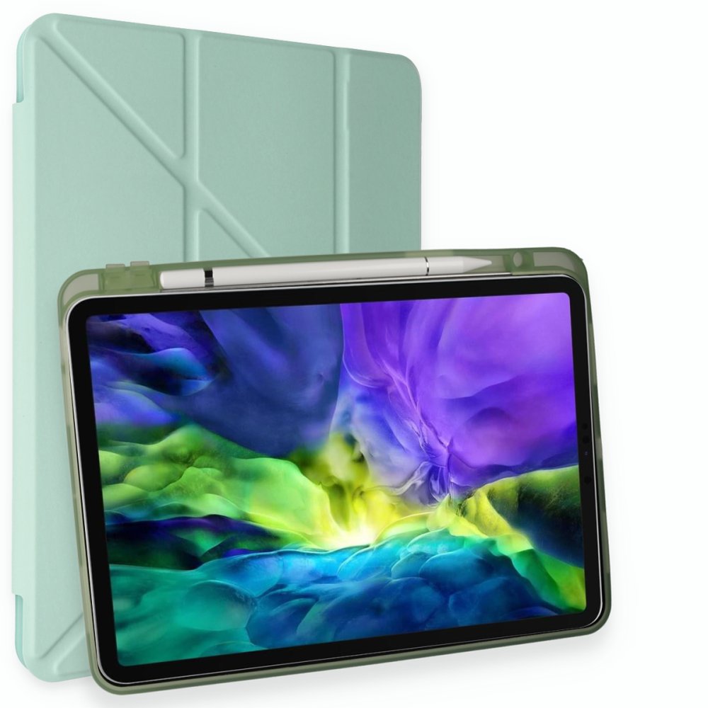  iPad Pro 11 (2018) Kılıf Kalemlikli Mars Tablet Kılıfı - Açık Yeşil