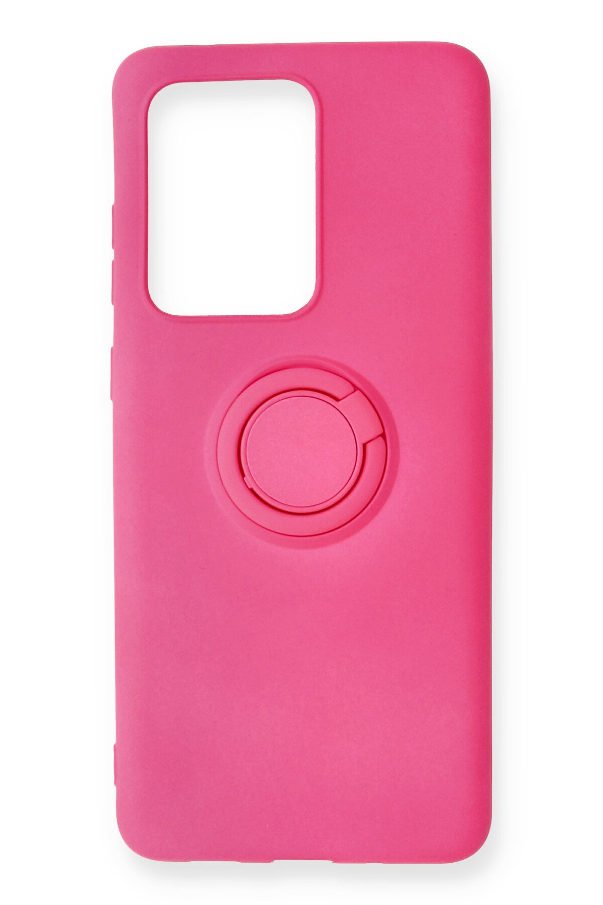  Samsung Galaxy S20 Ultra Kılıf Viktor Yüzüklü Silikon - Pembe