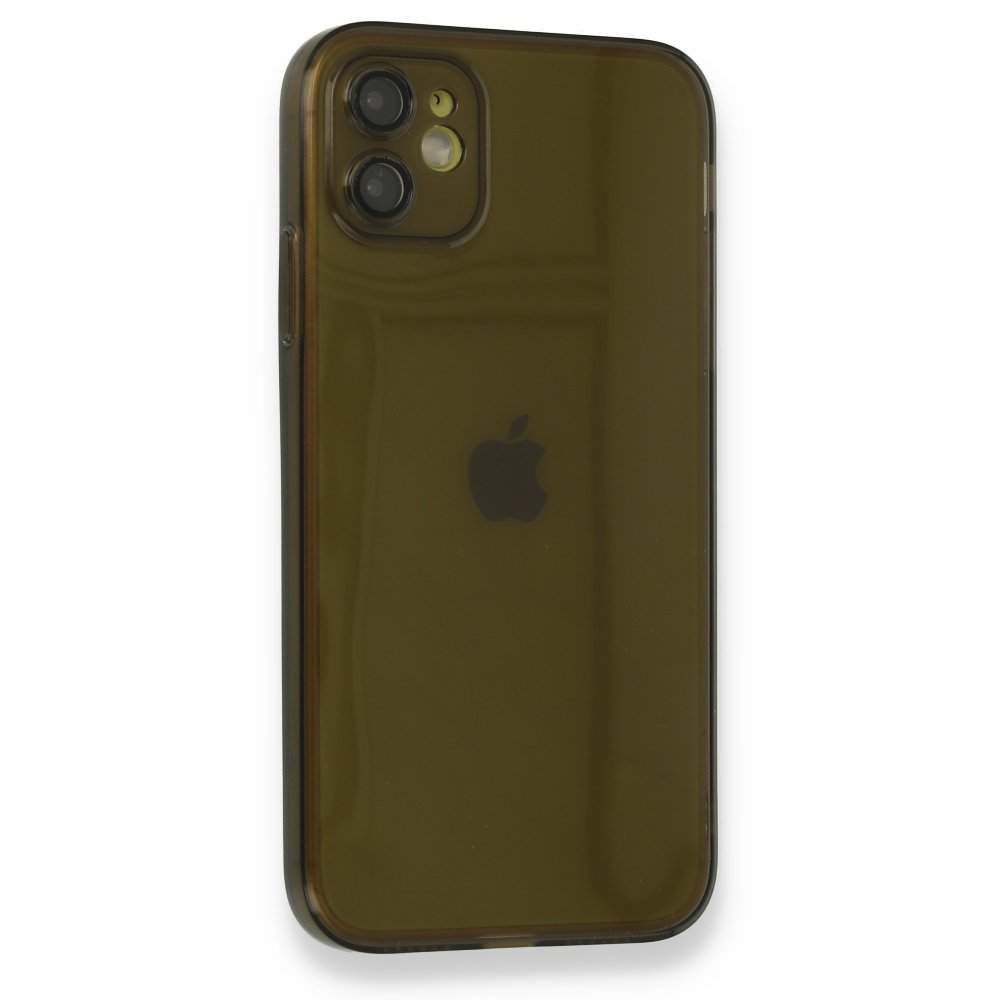  iPhone 12 Kılıf Fly Lens Silikon - Siyah