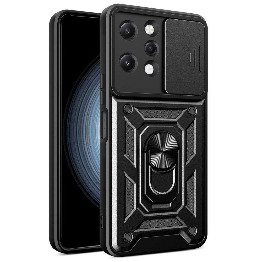 Redmi 12 Kılıf Pars Lens Yüzüklü Silikon - Siyah Redmi 12 Kılıf Pars Lens Yüzüklü Silikon - Siyah