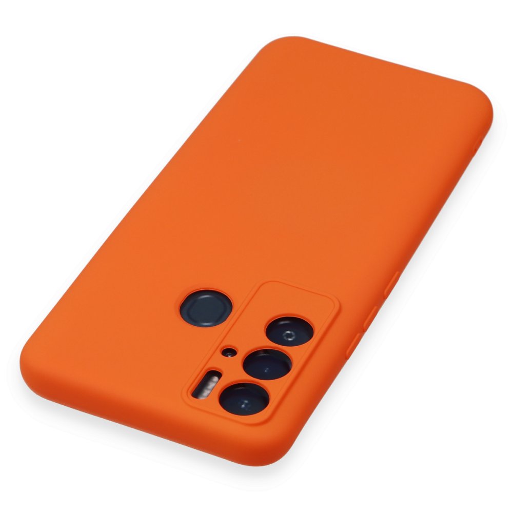 Tecno Pova Neo Kılıf Nano içi Kadife Silikon - Turuncu Tecno Pova Neo Kılıf Nano içi Kadife Silikon - Turuncu