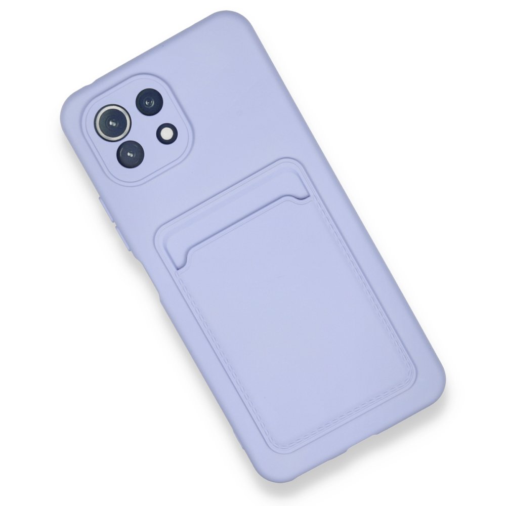  Xiaomi Mi 11 Kılıf Kelvin Kartvizitli Silikon - Lila