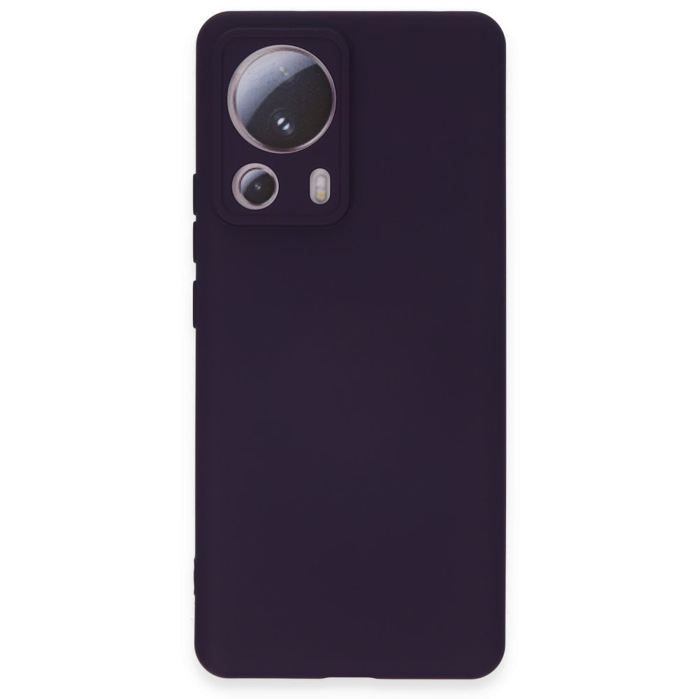 Xiaomi Mi 13 Lite Kılıf Nano içi Kadife Silikon - Mor Xiaomi Mi 13 Lite Kılıf Nano içi Kadife Silikon - Mor
