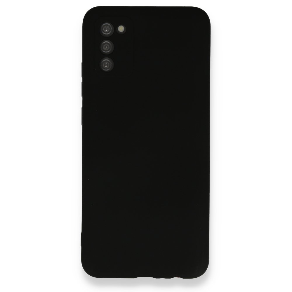  Samsung Galaxy A03S Kılıf Nano içi Kadife Silikon - Siyah