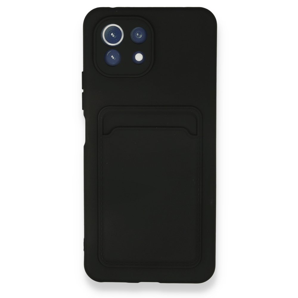  Xiaomi Mi 11 Kılıf Kelvin Kartvizitli Silikon - Siyah