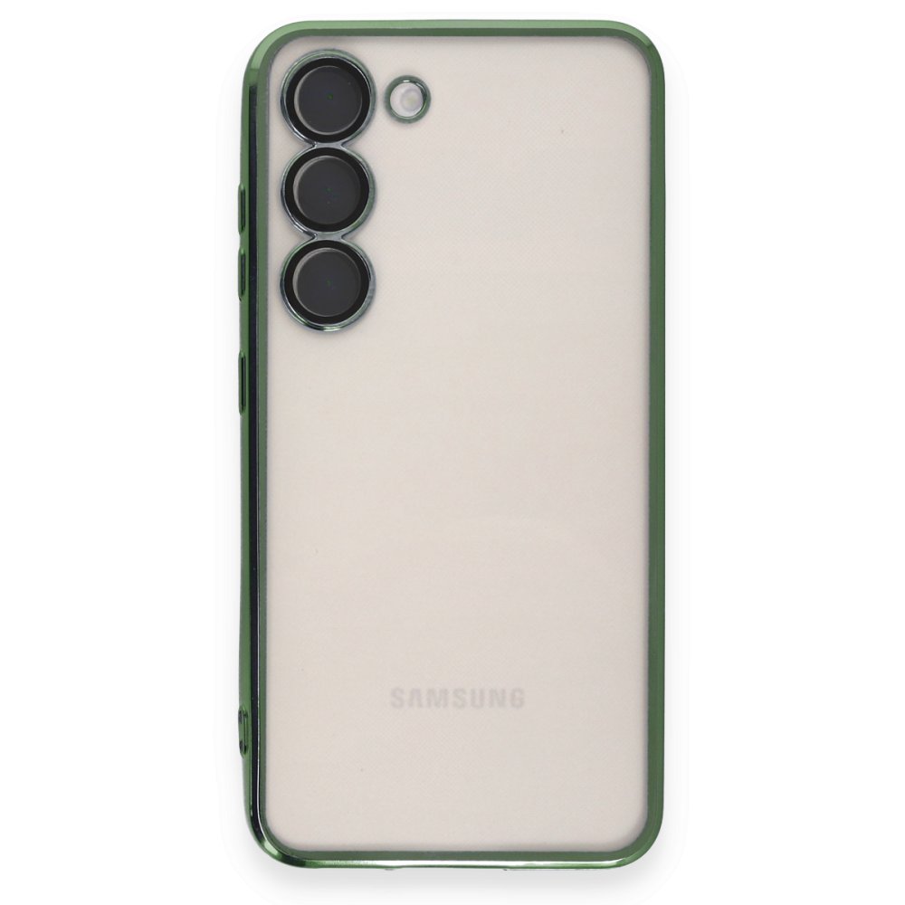  Samsung Galaxy S23 Plus Kılıf Razer Lensli Silikon - Yeşil