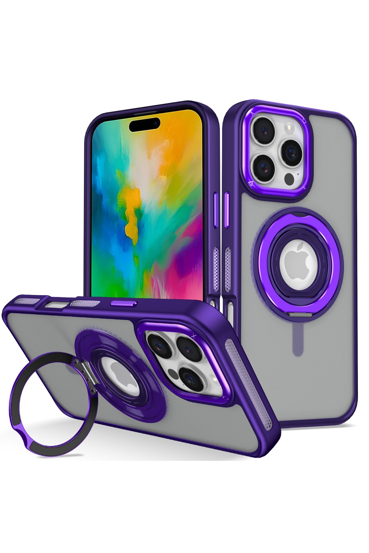 Joko iPhone 16 Pro Max Banza Magsafe Standlı Kapak - Derin Mor