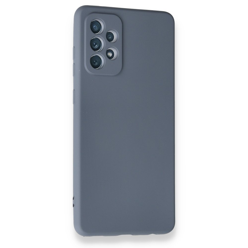  Samsung Galaxy A72 Kılıf Nano içi Kadife Silikon - Gri