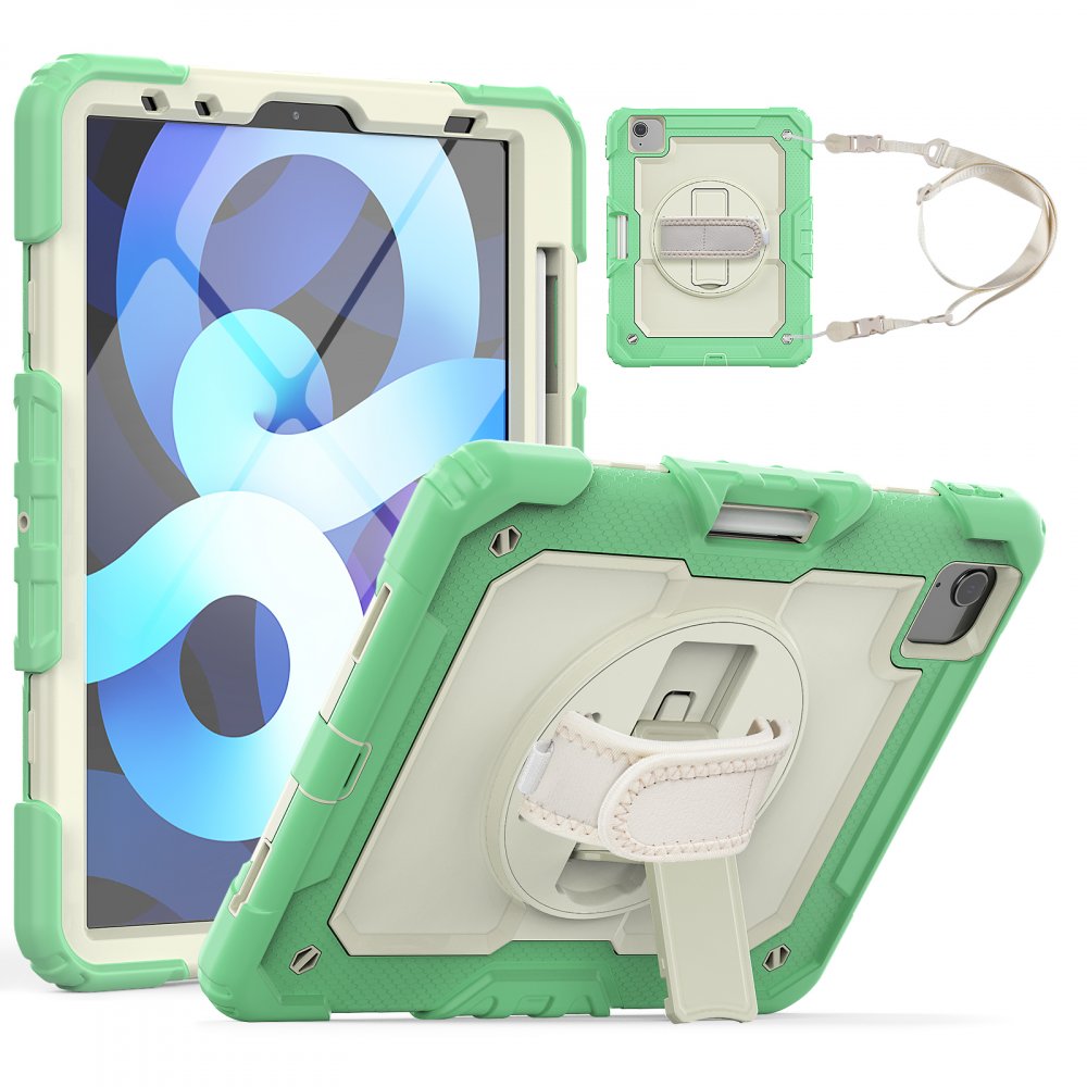  iPad Air 4 10.9 Kılıf Strap New Tablet Kapak - Yeşil