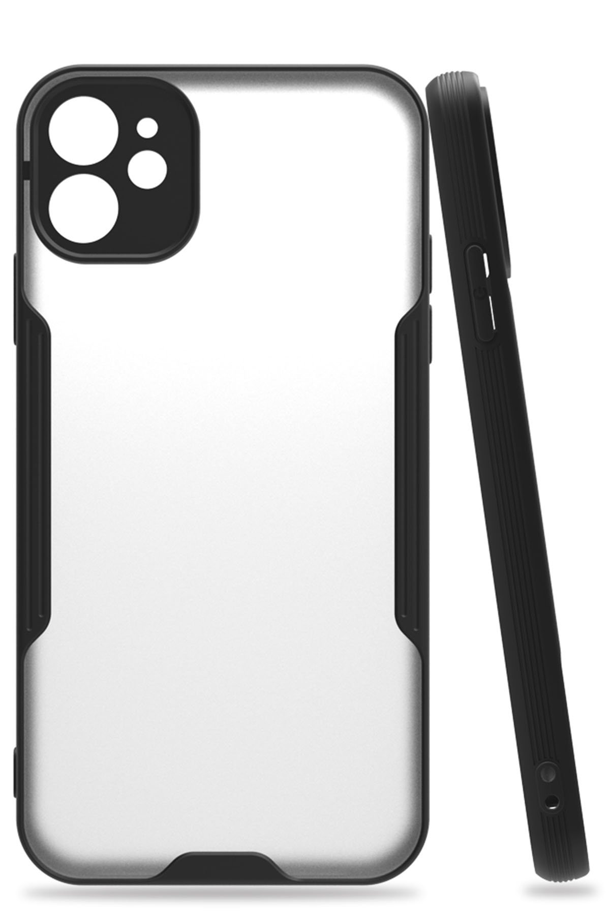  iPhone 11 Kılıf Platin Silikon - Siyah