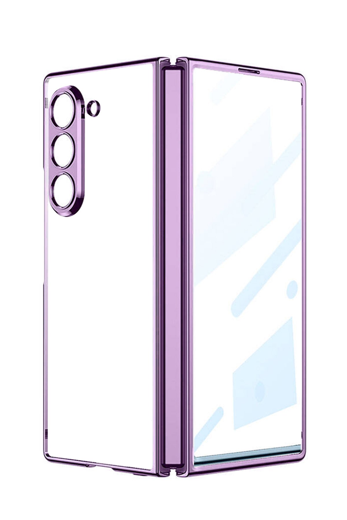  Samsung Galaxy Z Fold 5 Kılıf Fold Element Kapak - Mor