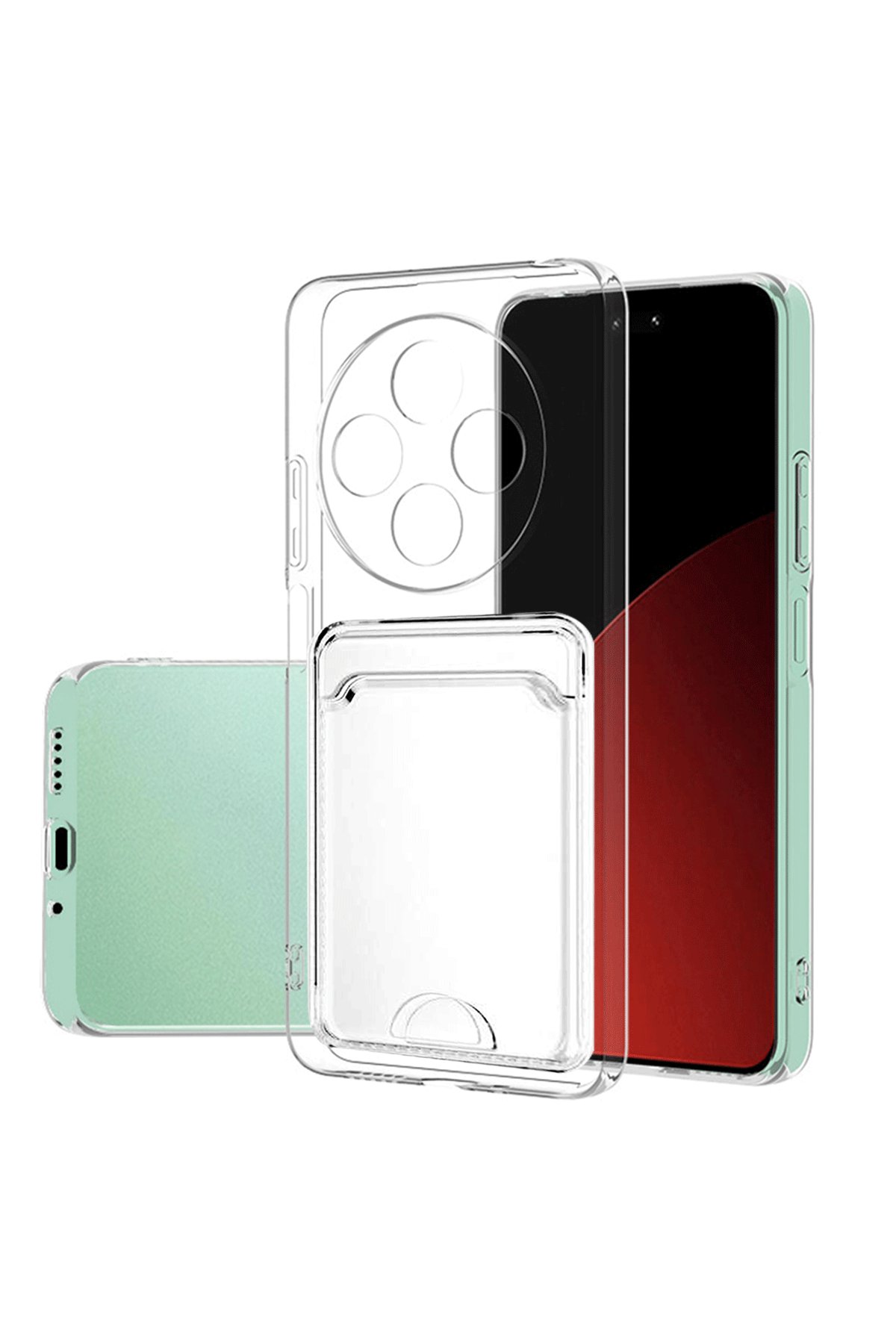 Redmi 14C Kılıf Kart Şeffaf Silikon - Şeffaf Redmi 14C Kılıf Kart Şeffaf Silikon - Şeffaf