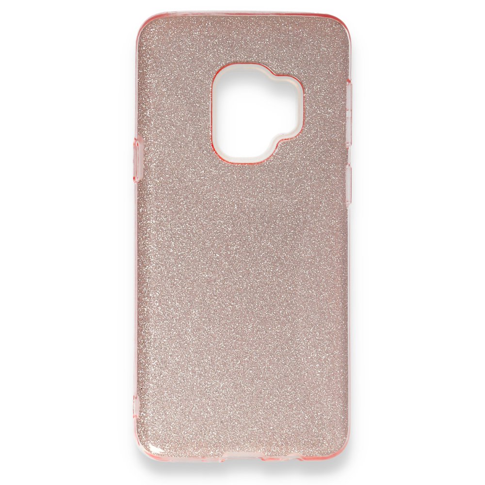 Samsung Galaxy S9 Kılıf Simli Katmanlı Silikon - Rose Samsung Galaxy S9 Kılıf Simli Katmanlı Silikon - Rose