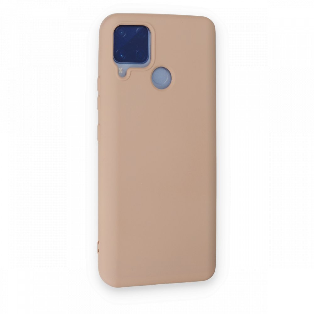  Realme C25s Kılıf Nano içi Kadife Silikon - Bej