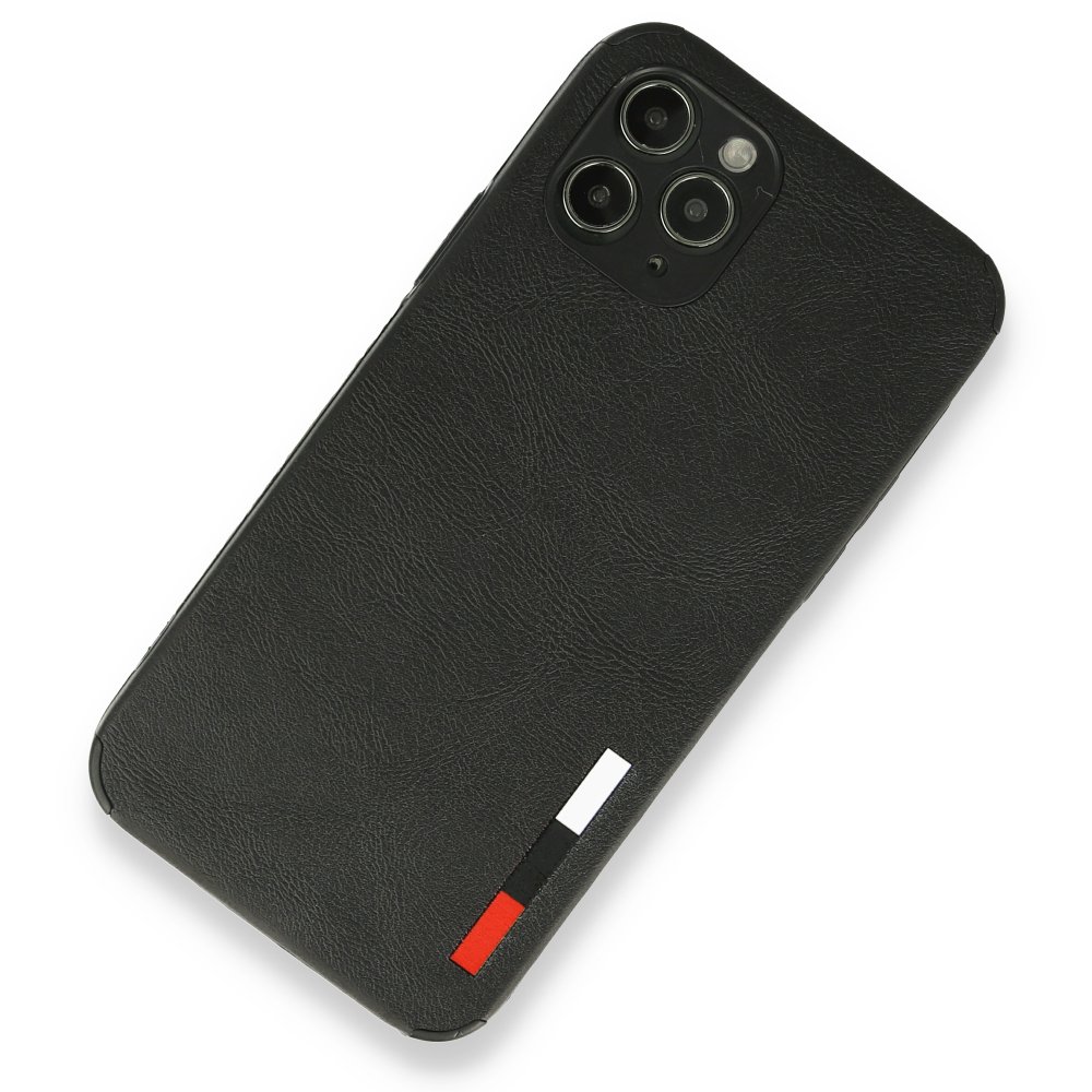  iPhone 11 Pro Max Kılıf Loop Deri Silikon - Siyah