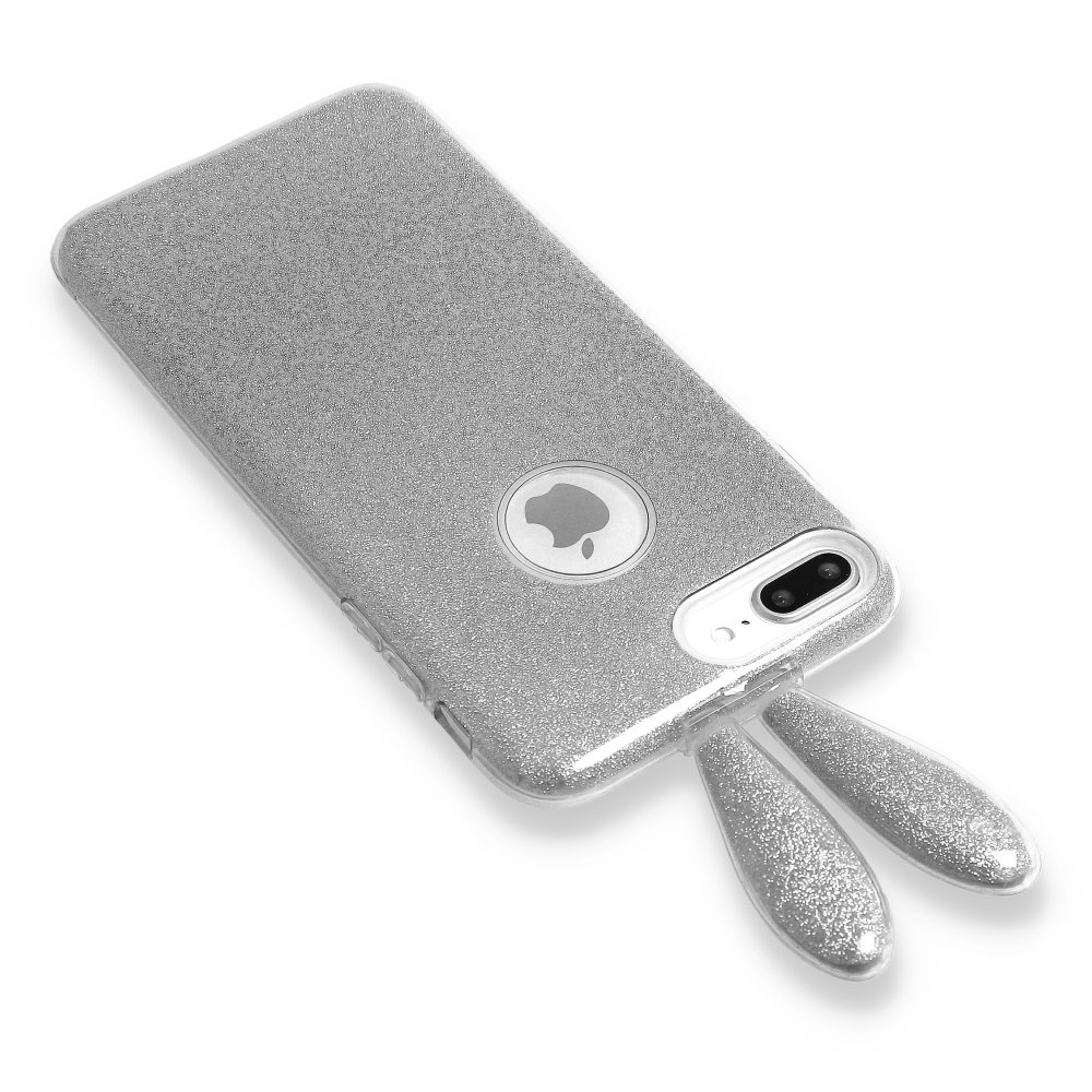 Samsung Galaxy S9 Kılıf Rabbit Simli Silikon - Gümüş Samsung Galaxy S9 Kılıf Rabbit Simli Silikon - Gümüş