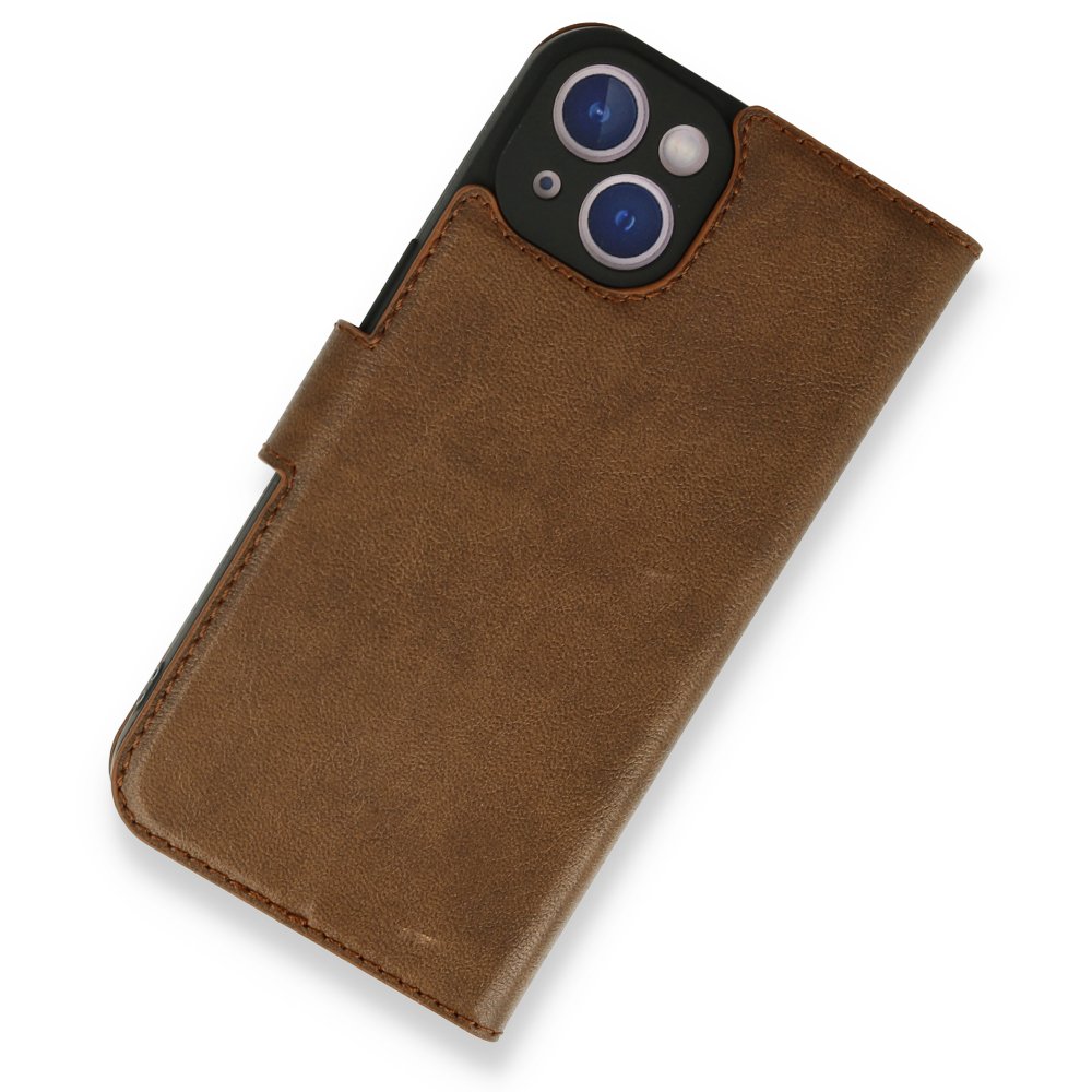 iPhone 14 Kılıf Trend S Plus Kapaklı Kılıf - Taba iPhone 14 Kılıf Trend S Plus Kapaklı Kılıf - Taba