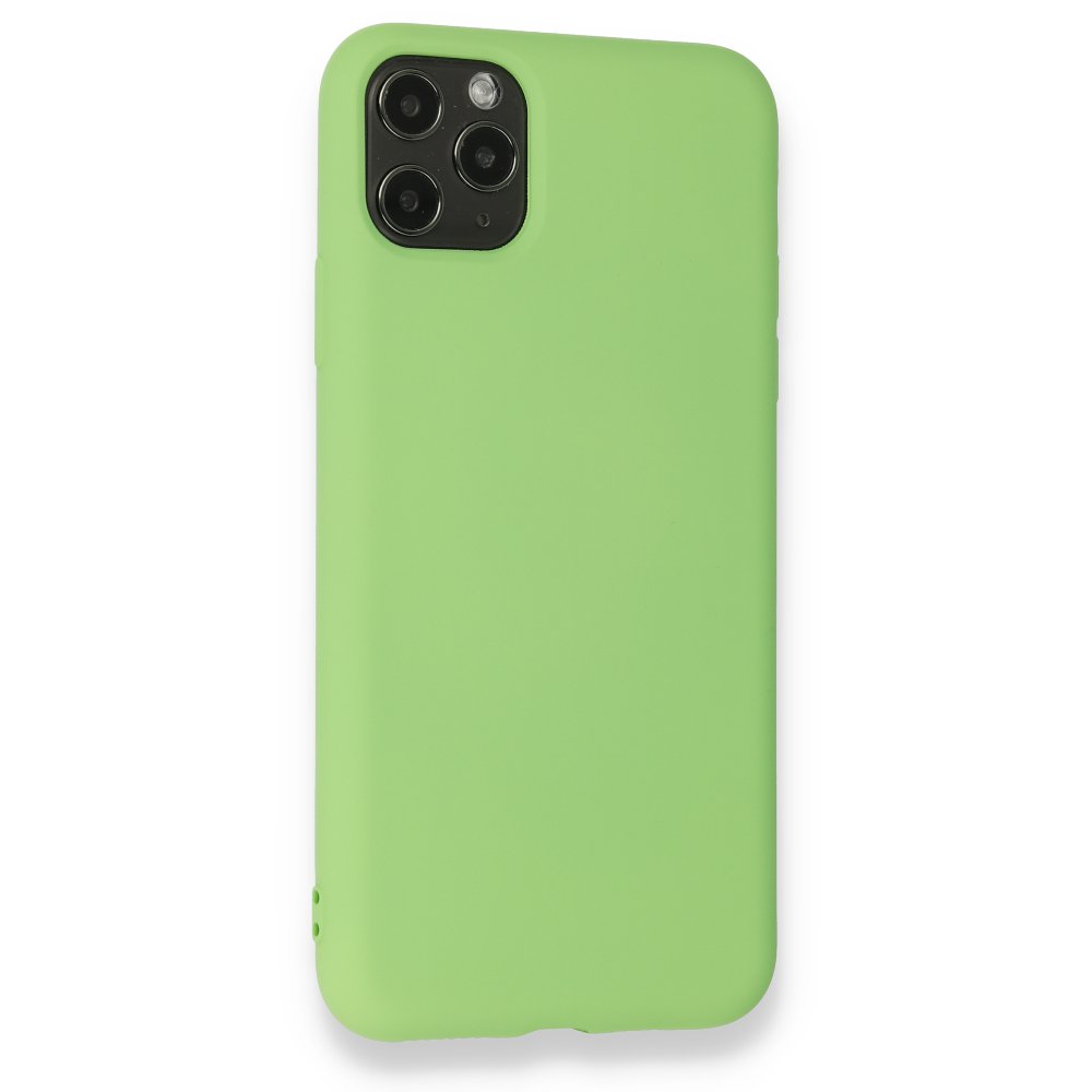  iPhone 11 Pro Max Kılıf Nano içi Kadife Silikon - Yeşil