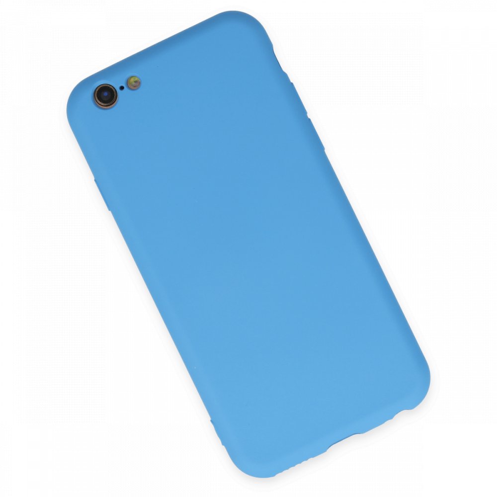  iPhone 6 Plus Kılıf Nano içi Kadife Silikon - Mavi