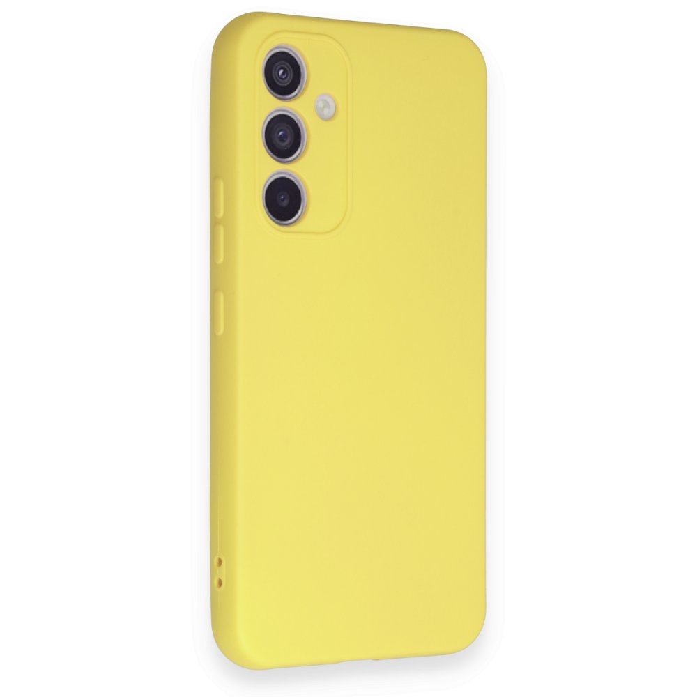  Samsung Galaxy A34 5G Kılıf Nano içi Kadife Silikon - Sarı