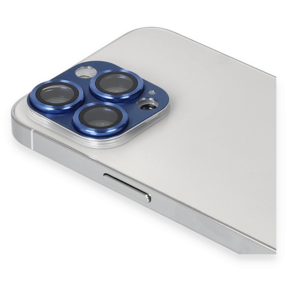  iPhone 13 Pro Pers Alüminyum Kamera Lens - Lacivert