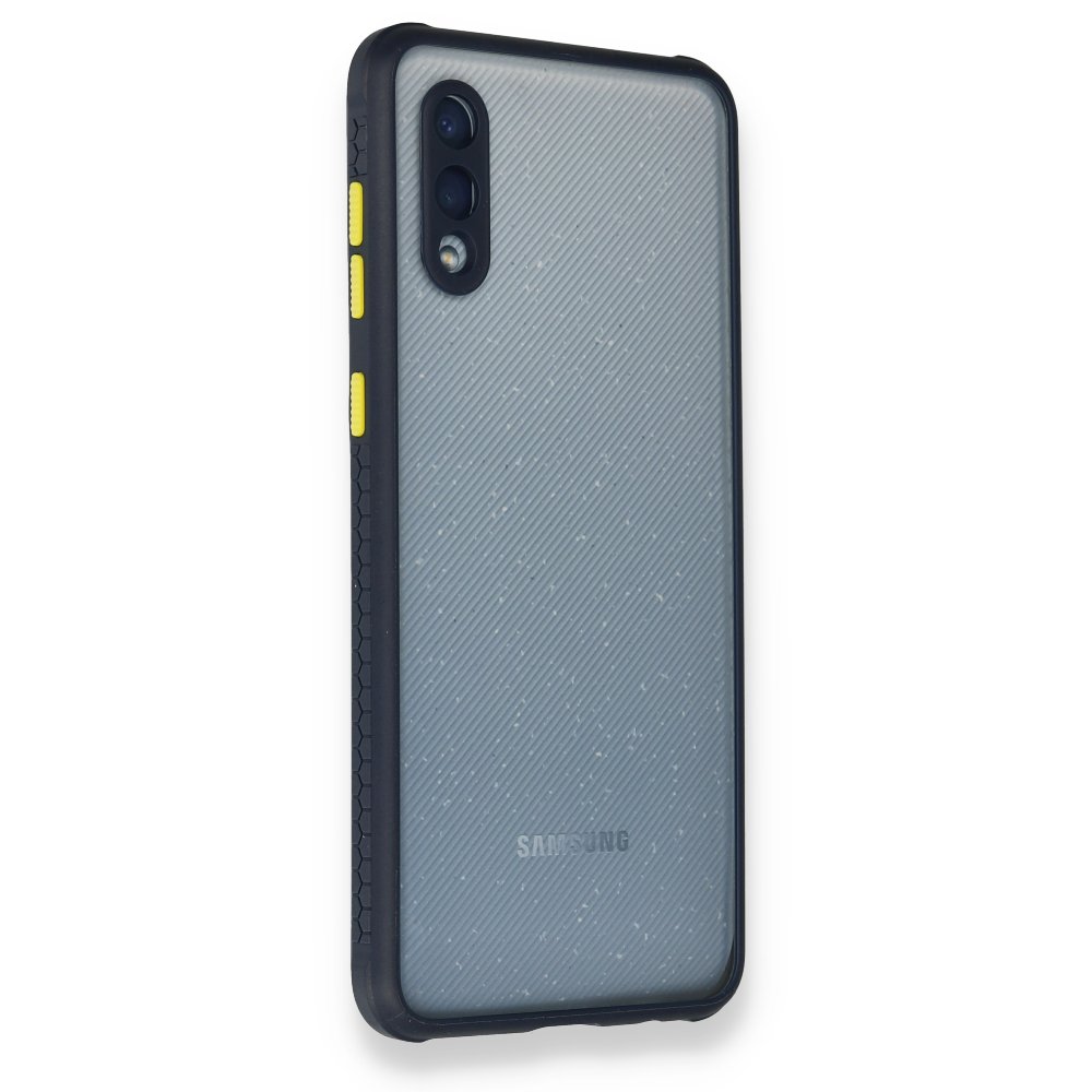 Samsung Galaxy A02 Kılıf Miami Şeffaf Silikon - Lacivert Samsung Galaxy A02 Kılıf Miami Şeffaf Silikon - Lacivert