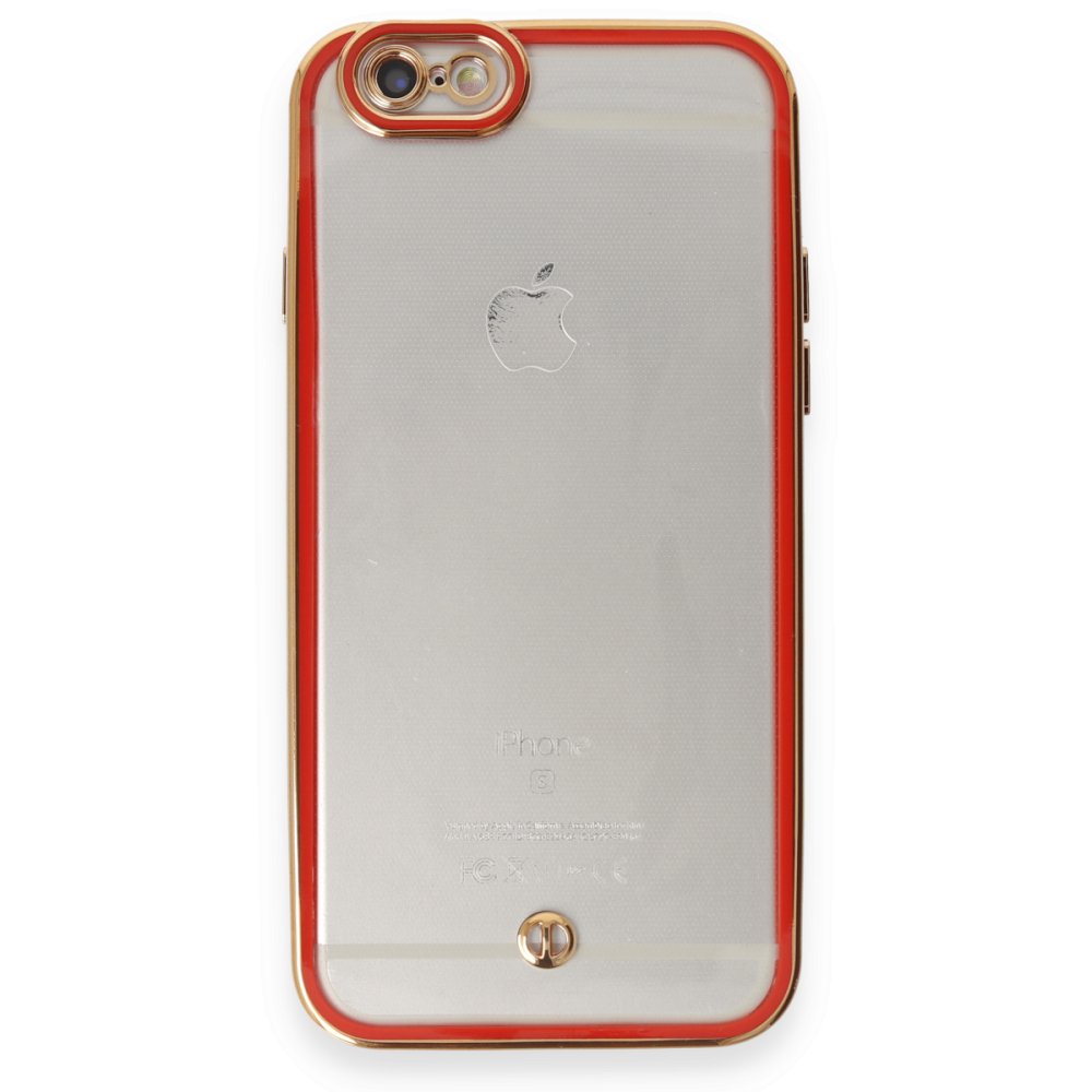  iPhone 6 Kılıf Liva Lens Silikon - Kırmızı