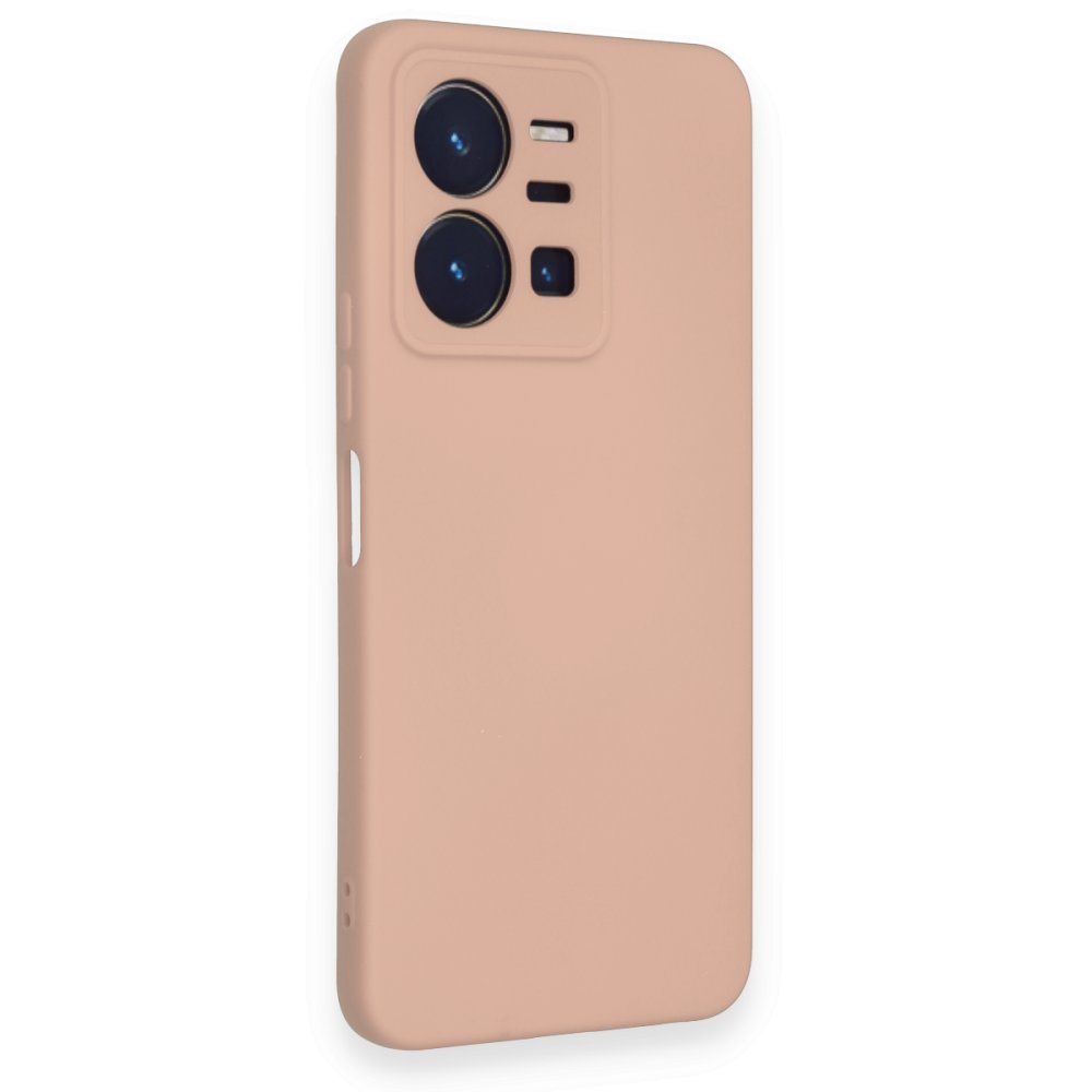 Vivo Y35 Kılıf Nano içi Kadife Silikon - Pudra Vivo Y35 Kılıf Nano içi Kadife Silikon - Pudra