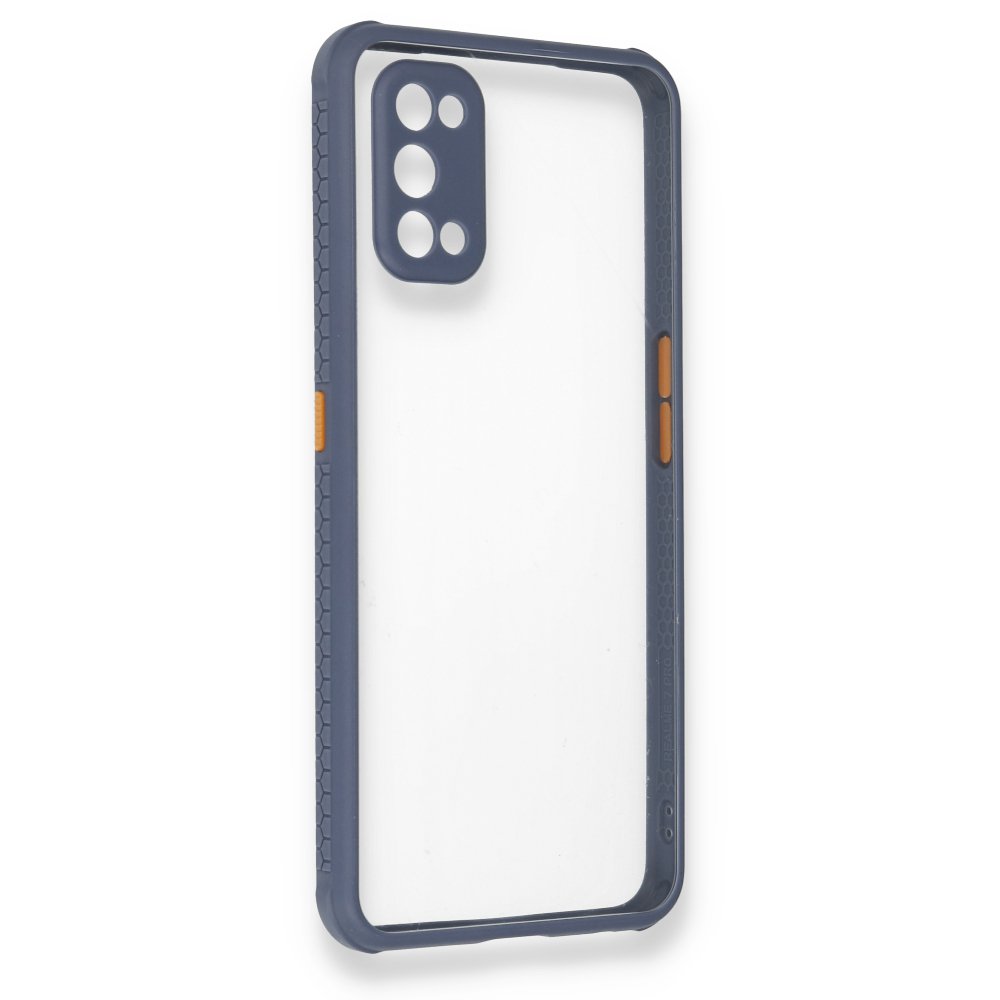 Realme 7 Pro Kılıf Miami Şeffaf Silikon - Gri  Realme 7 Pro Kılıf Miami Şeffaf Silikon - Gri