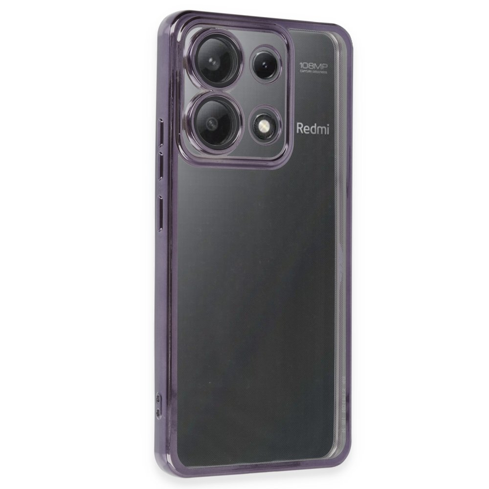 Xiaomi Poco X6 Kılıf Razer Lensli Silikon - Mor  Xiaomi Poco X6 Kılıf Razer Lensli Silikon - Mor