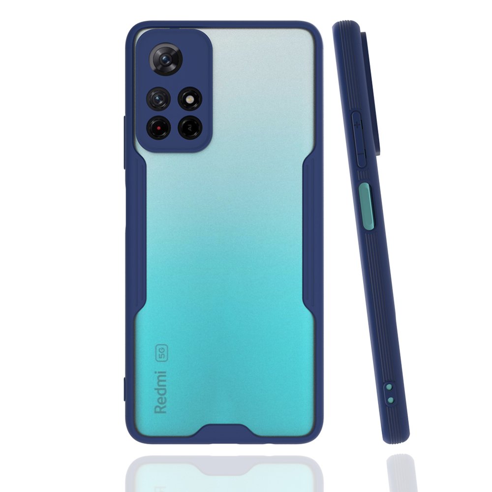  Xiaomi Poco M4 Pro 5G Kılıf Platin Silikon - Lacivert