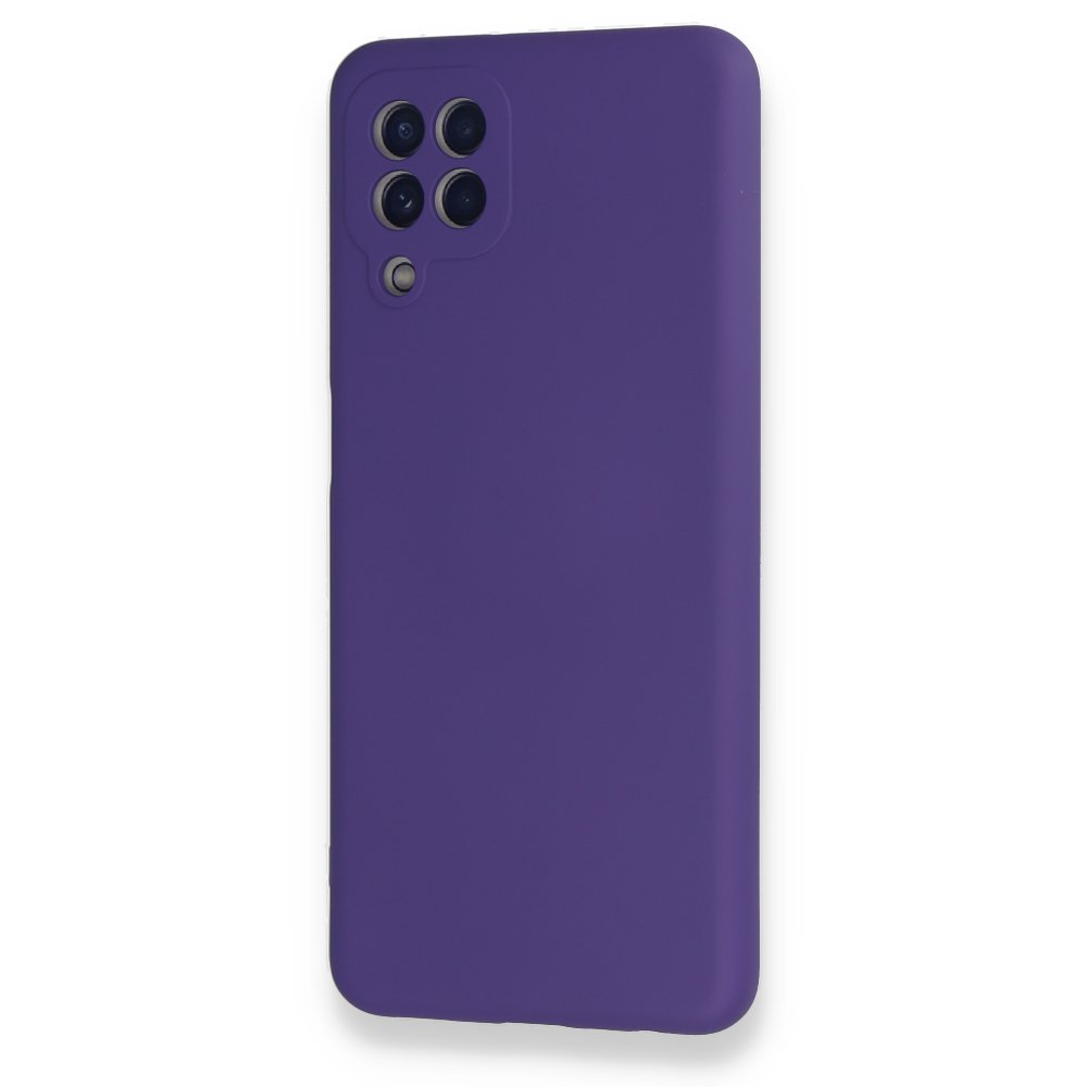  Samsung Galaxy M22 Kılıf Nano içi Kadife Silikon - Mor